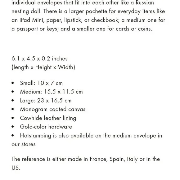 Authentic Louis Vuitton Kirigami Pochette 3pc set w/ 3 Inserts & 2 purse straps - Picture 4 of 4